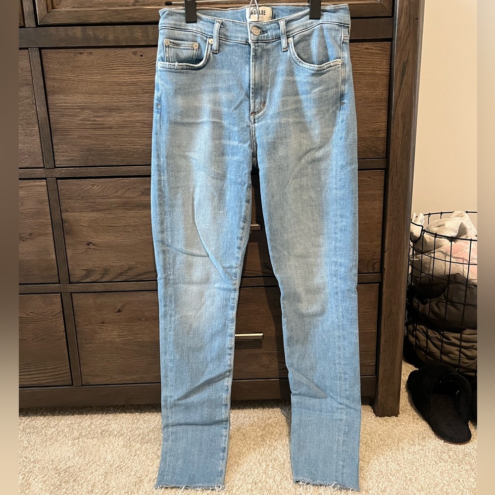 Agolde Light Blue Skinny Leg Jeans